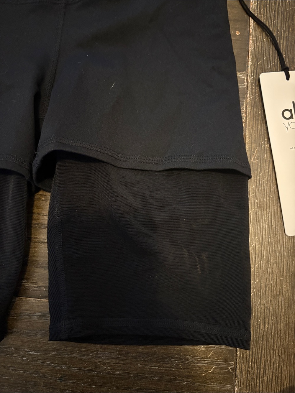 ALO Yoga Black High-Rise Legging shorts with Tag - Picture 7 of 12
